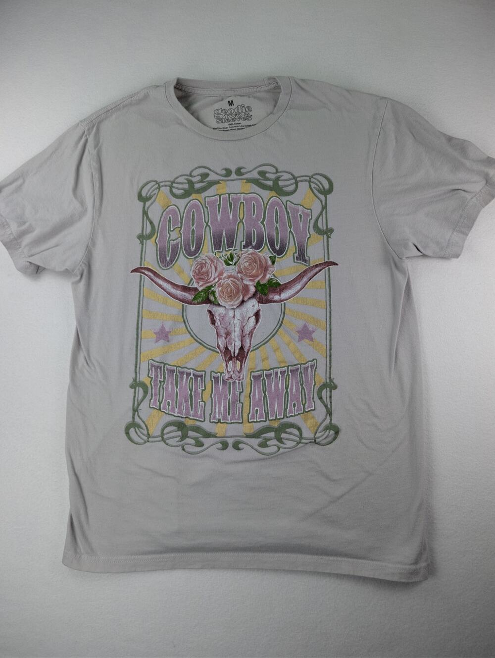Goodie Two Sleeves Cowboy Take Me Away Western Graphic Tee Women’s M